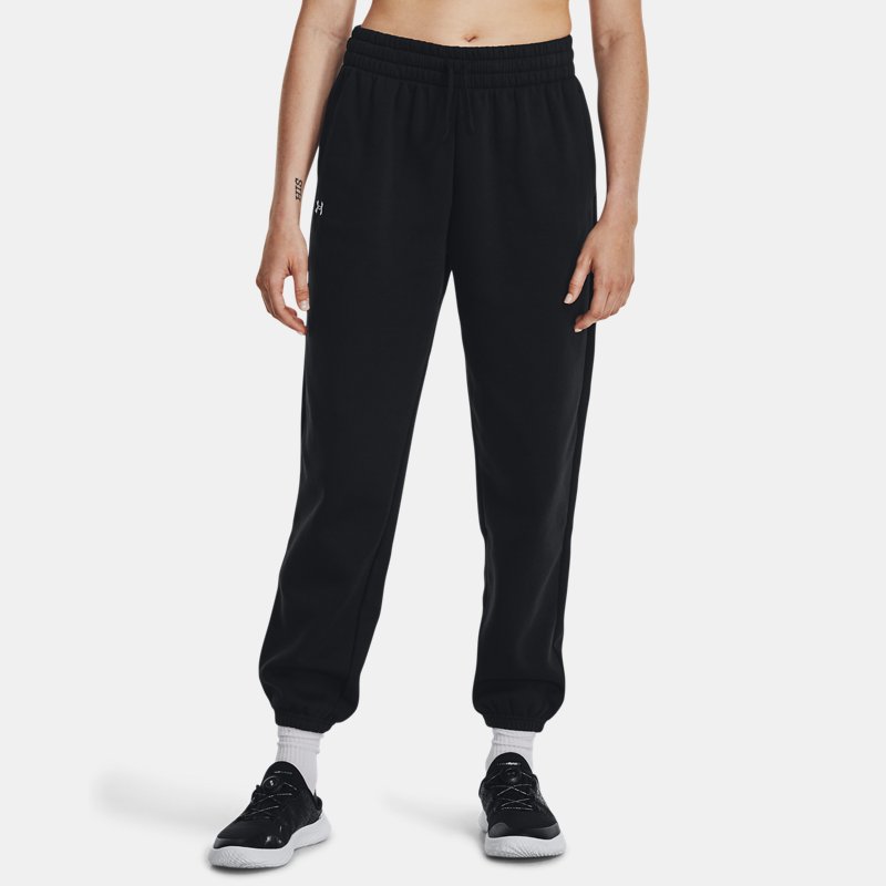 Pantalon de jogging Under Armour Rival Fleece pour femme Noir / Blanc XXL